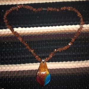 Glass beaded necklace